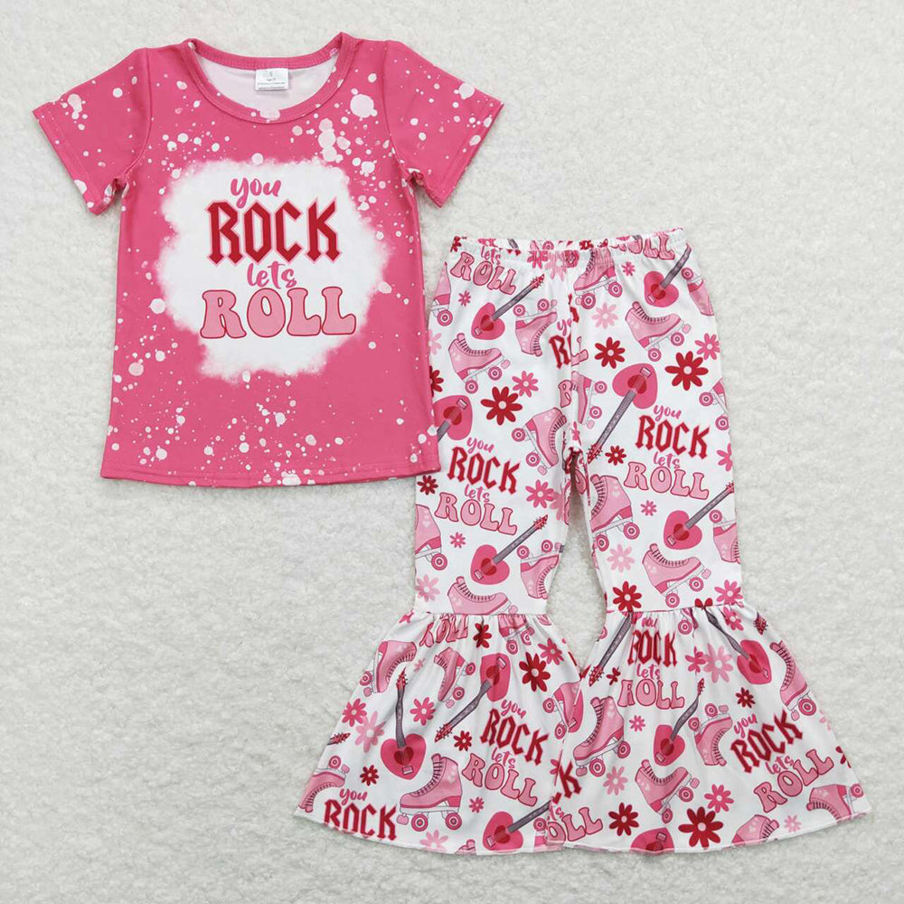 Baby Girl Rock Sibling Sister Pink Set Dress