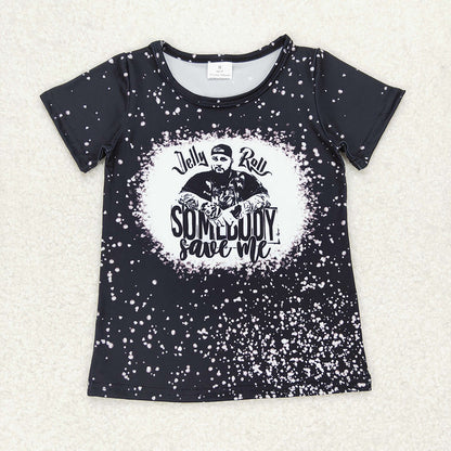 Mom & Me Singer Short Sleeve Tee Black Shirt Tops