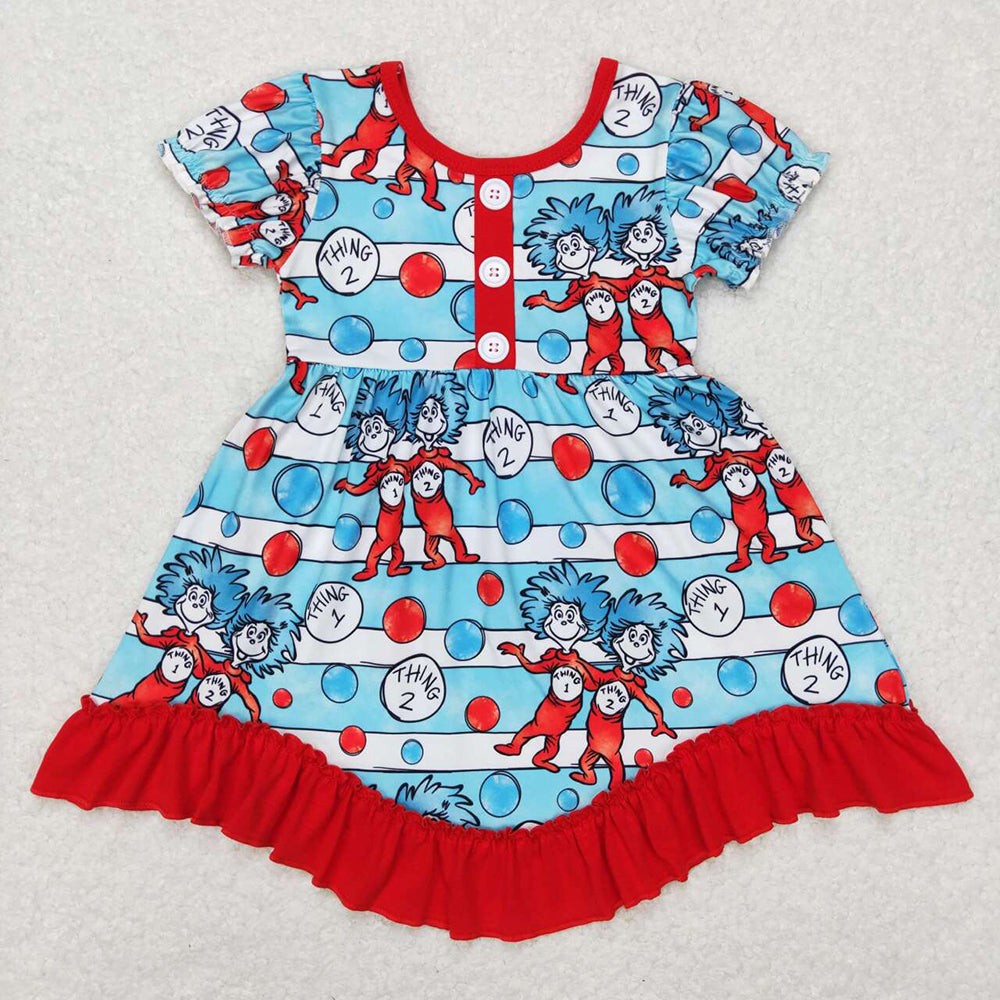 Baby Boy Girl Short Sleeves Reading Sibling Dress Clothes Set