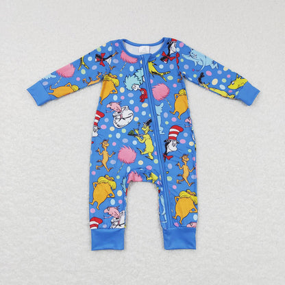 Baby Boy Girl Reading Sibling Blue Dress Romper Tops