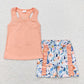 Baby Girl Sleeveless Sibling Sister Floral Shorts Set