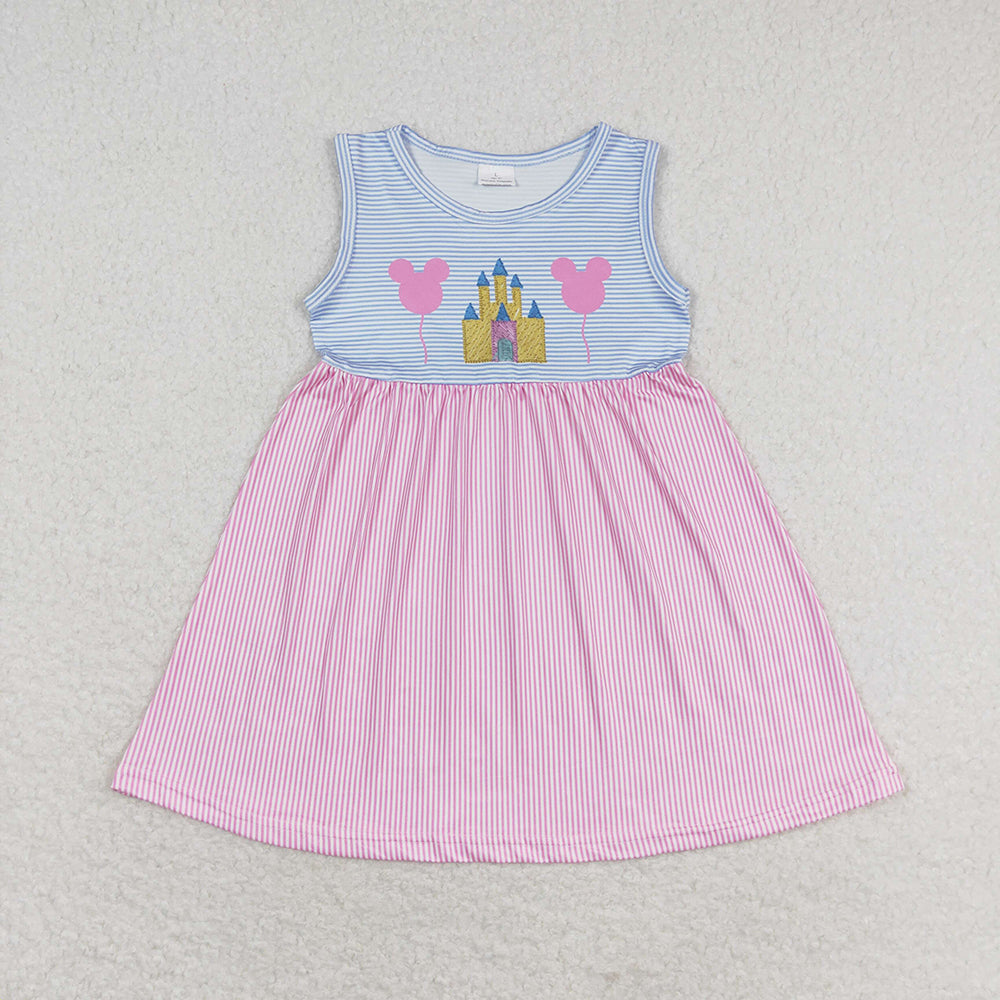 Baby Girls Sleeveless Castle Pink Dress