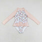 Baby Girl Flamingo Long Sleeves Swimsuit