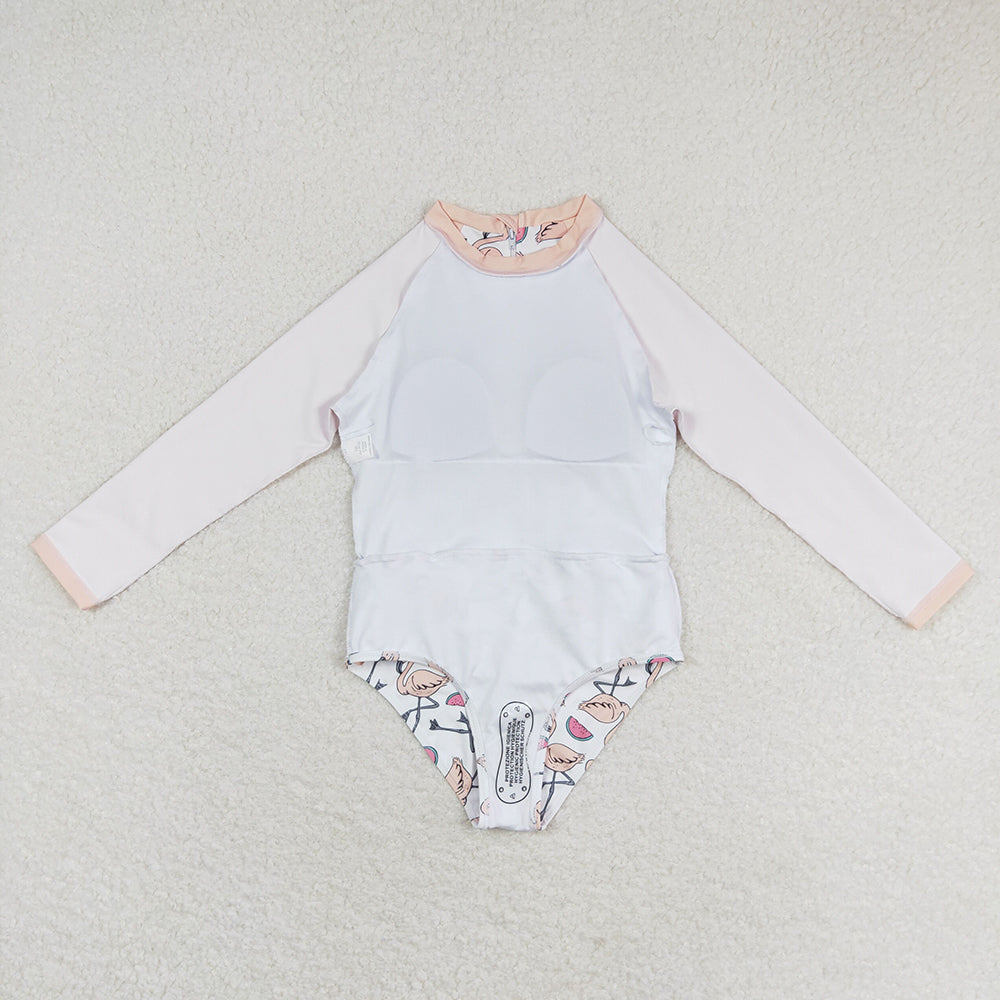 Baby Girl Flamingo Long Sleeves Swimsuit