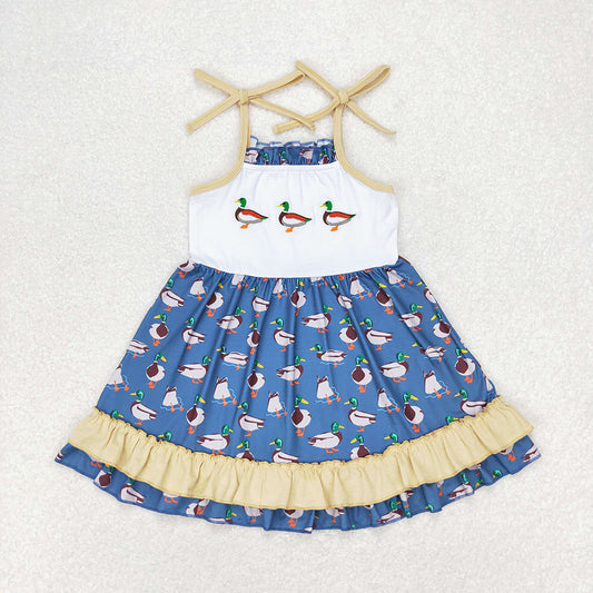 Baby Girl Ducks Straps Ruffle Summer Dress