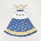 Baby Boy Girl Embroidery Ducks Sibling Romper Set