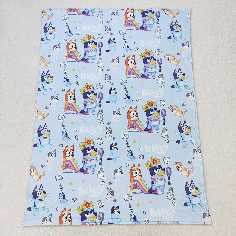 Baby kids Dogs Blue Blankets