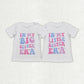 Baby Girl Short Sleeves Big Littler Sister Sibling Tee Shirts Tops