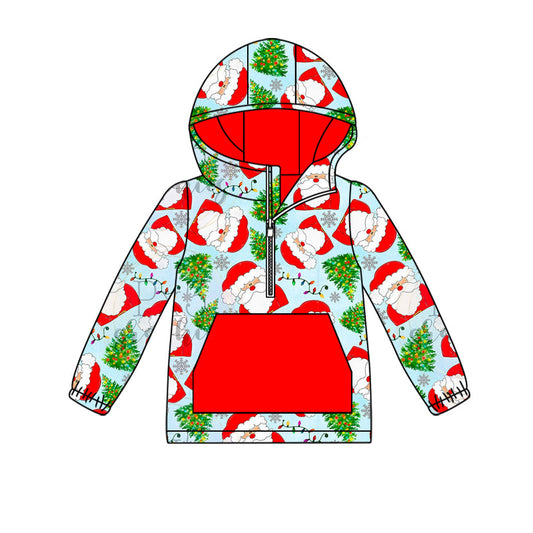 Baby Boy Long Sleeves Christmas Hoodie Zipper Tops