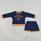 Sibling Baby Girls Kids Long Sleeves Shirts Shorts Cotton Sets Team Clothes RTS