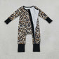 Baby Girls Infant Bats Leopard Halloween Zipper Footie Sleeper Romper Clothes RTS