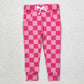 Baby Girl Pink Checkered Jogger Pocket Pants