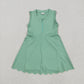 Baby Girl Green Zipper Yoga Active Wear With Shorts Knee Length Dress RTS