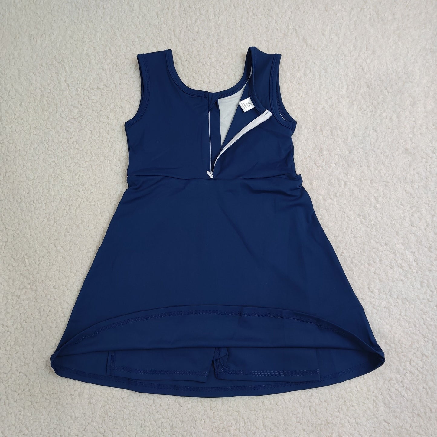 Baby Girls Sleeveless Navy Bow Shorts Knee Length Yoga Active Dress RTS