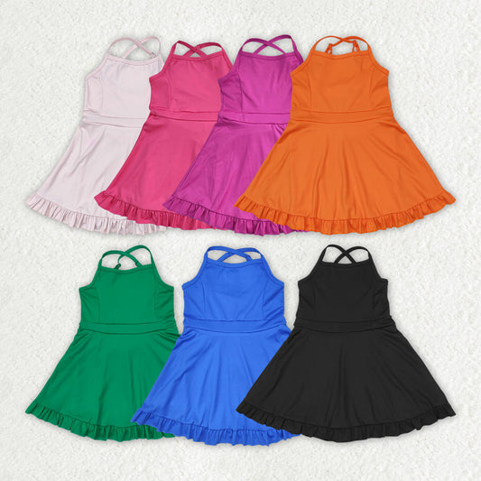 Baby Girl Sibling Yoga Sleeveless Sports Shorts Dress