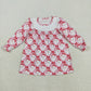 Baby Girl Long Sleeves Red Blows Santa Christmas Knee Length Dress RTS