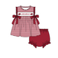 ( Moq 5 ) Baby Girls Toddler Bows Stripes Pigs Tops Bummie Shorts Team Set 1.29