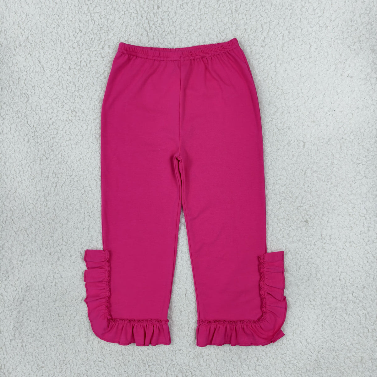 Baby Girls Kids Hot Pink Ruffle Pants Bottoms Cotton Clothes RTS
