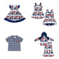 ( Moq 5 each style ) Baby Boy Girl Toddler W Team Bows ‌Sibling Shirt Dress Set 6.17