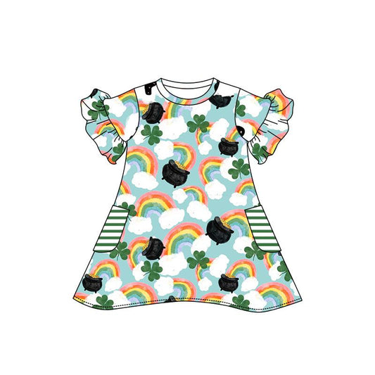 Moq 3 Pre-order GSD0661 Baby Girl St. Patrick's Day Rainbow Dress