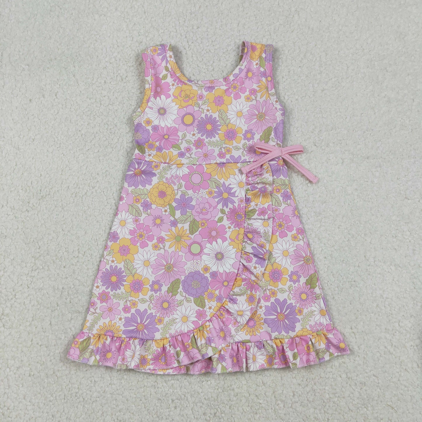 Baby Girls Kids Sleeveless Flower Shorts Yoga Active Sleeveless Dress RTS