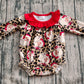 Baby Girl Long Sleeves Leopard Santa Christmas Ruffle Romper RTS
