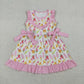 Baby Girls Sleeveless Popsicles Pink Bows Summer Knee Length Dress RTS