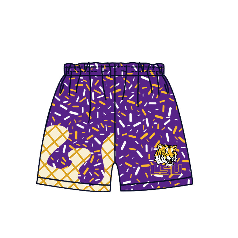 ( Moq 5 each style ) Baby Boy Girl Team Tiger Purple Sibling Dress Shirt Shorts Pants 5.28