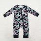 Baby Boy Long Sleeves Green Brown Camo Zipper Bamboo Romper