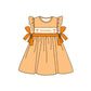 Baby Girl Team Orange Checkered Dress