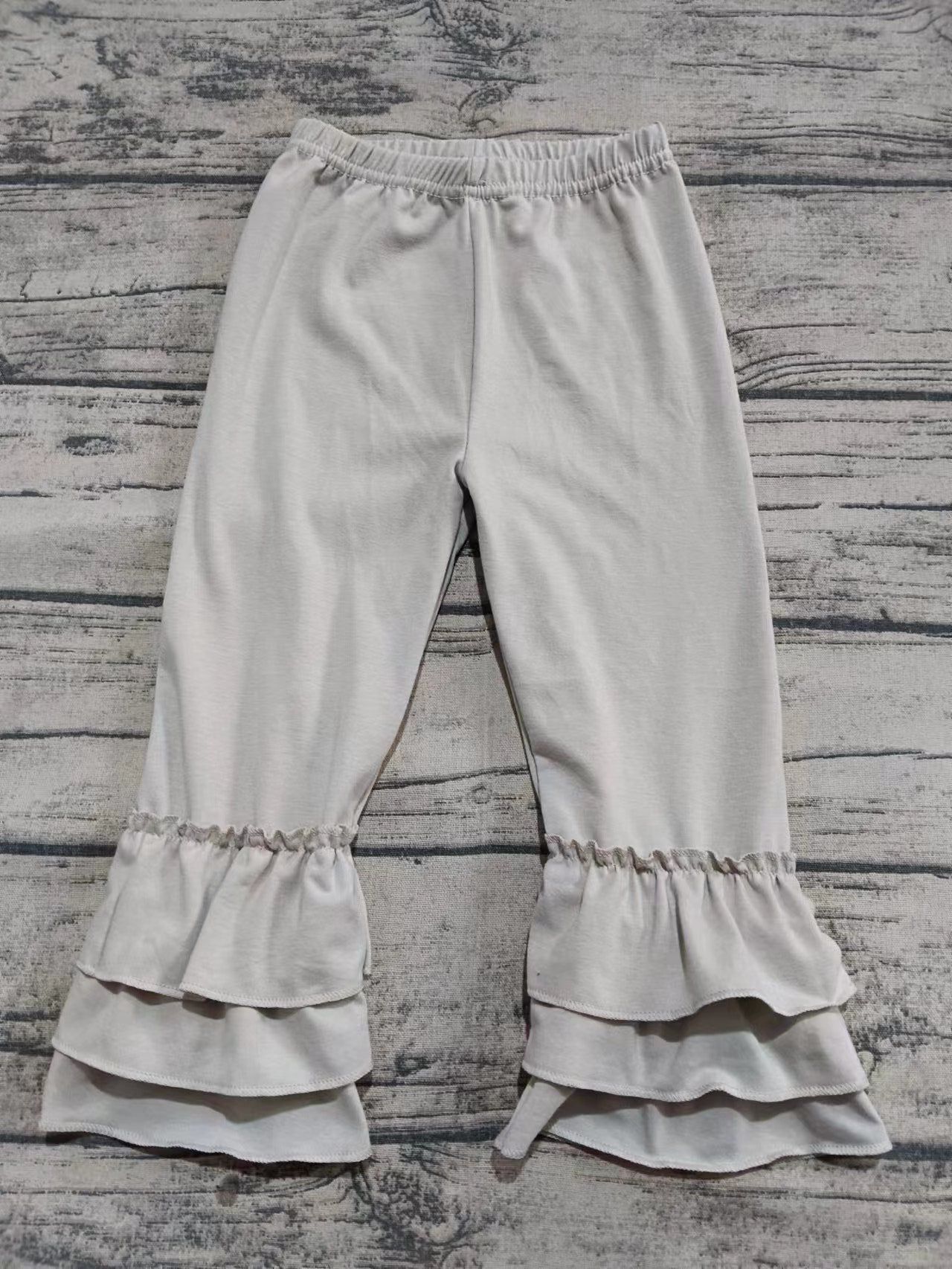 Baby Girl Grey Cotton Ruffle Pants ( Moq 5 )