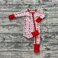 Baby Kids Infant Long Sleeves Bows Bears Christmas Zipper Romper RTS