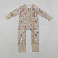 Baby Boys Infant Long Sleeves Smile Baseball Zipper Footie Sleeper Romper RTS