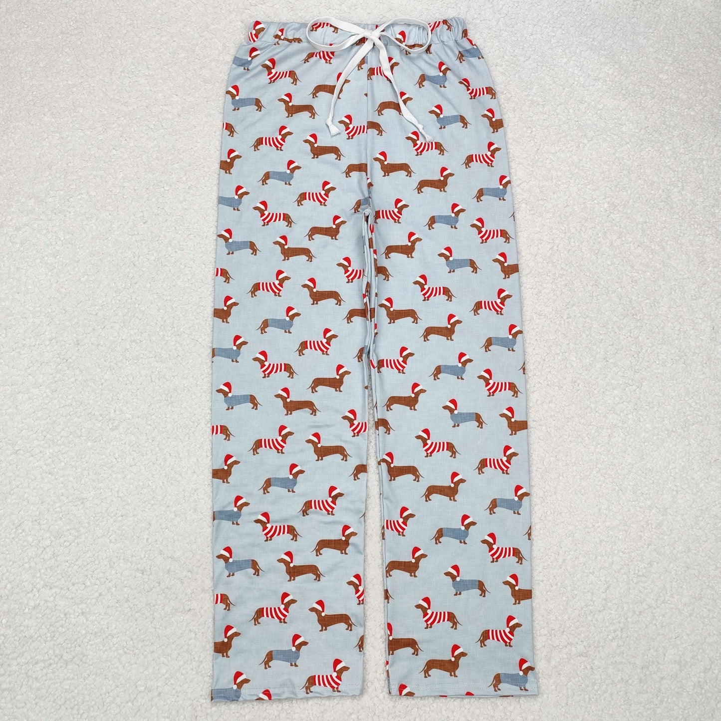 Adult Women Christmas Dog Pink Bottom Pants Pajamas