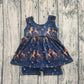 Baby Girl Toddler Sleeveless Horse Cactus Western Skort Jumpsuit RTS
