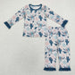 Baby Girl Western Cow Cactus Shirt Pants Pajamas Bamboo Set