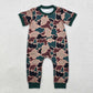 Baby Boy Short Sleeves Infant Duck Camo Button Romper