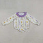 Sibling Baby Girls Kids Long Sleeves Mardi Gras Bows Anchors Ruffle Romper Dress RTS
