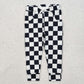 Baby Girl Black Checkered Jogger Pocket Pants