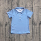 Baby Boys Kids Short Sleeves Blue Stripes Tops Polo Shirt RTS