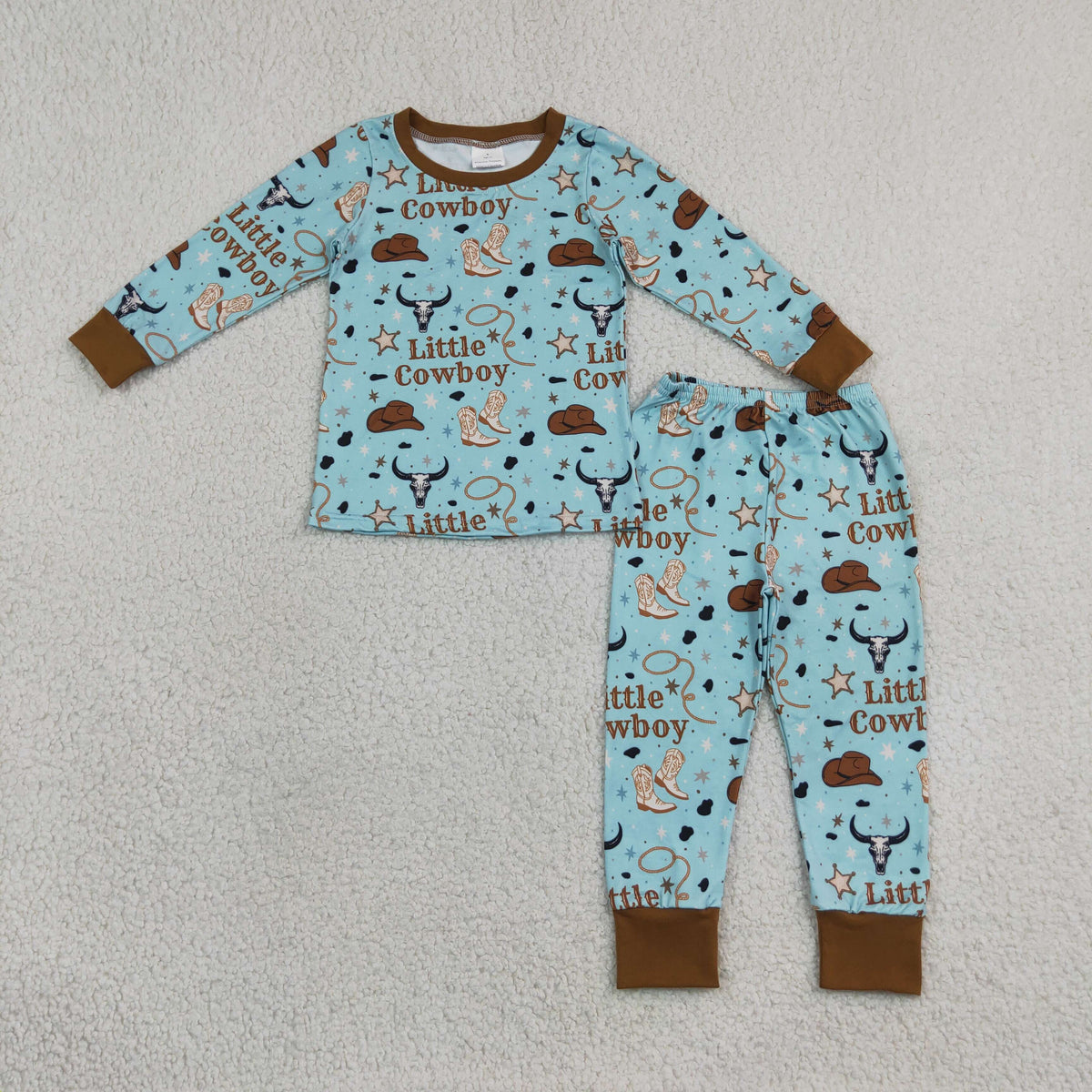Baby Boys Kids Long Sleeves Cowboy Shirt Pants Set Pajamas Western Clothes RTS