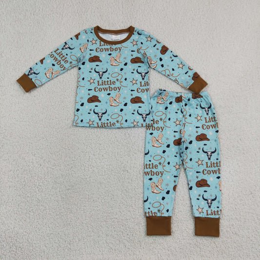 Baby Boys Kids Long Sleeves Cowboy Shirt Pants Set Pajamas Western Clothes RTS