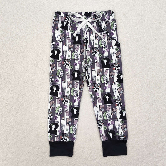 Baby Boys Halloween Black Stripes Ghost Pants