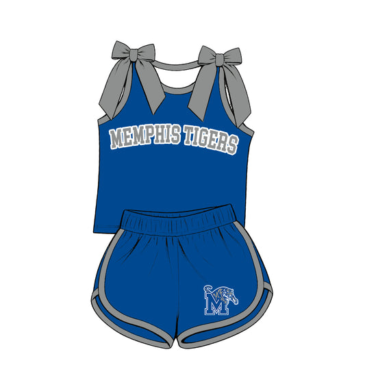 ( Moq 5 ) Sibling Baby Girls Kids Sleeveless Bows Shirt Shorts Team Set Clothes