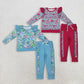 Sibling Baby Girls Kids Long Sleeves Flowers Shirt Pockets Ruffle Pants Clothes Sets RTS