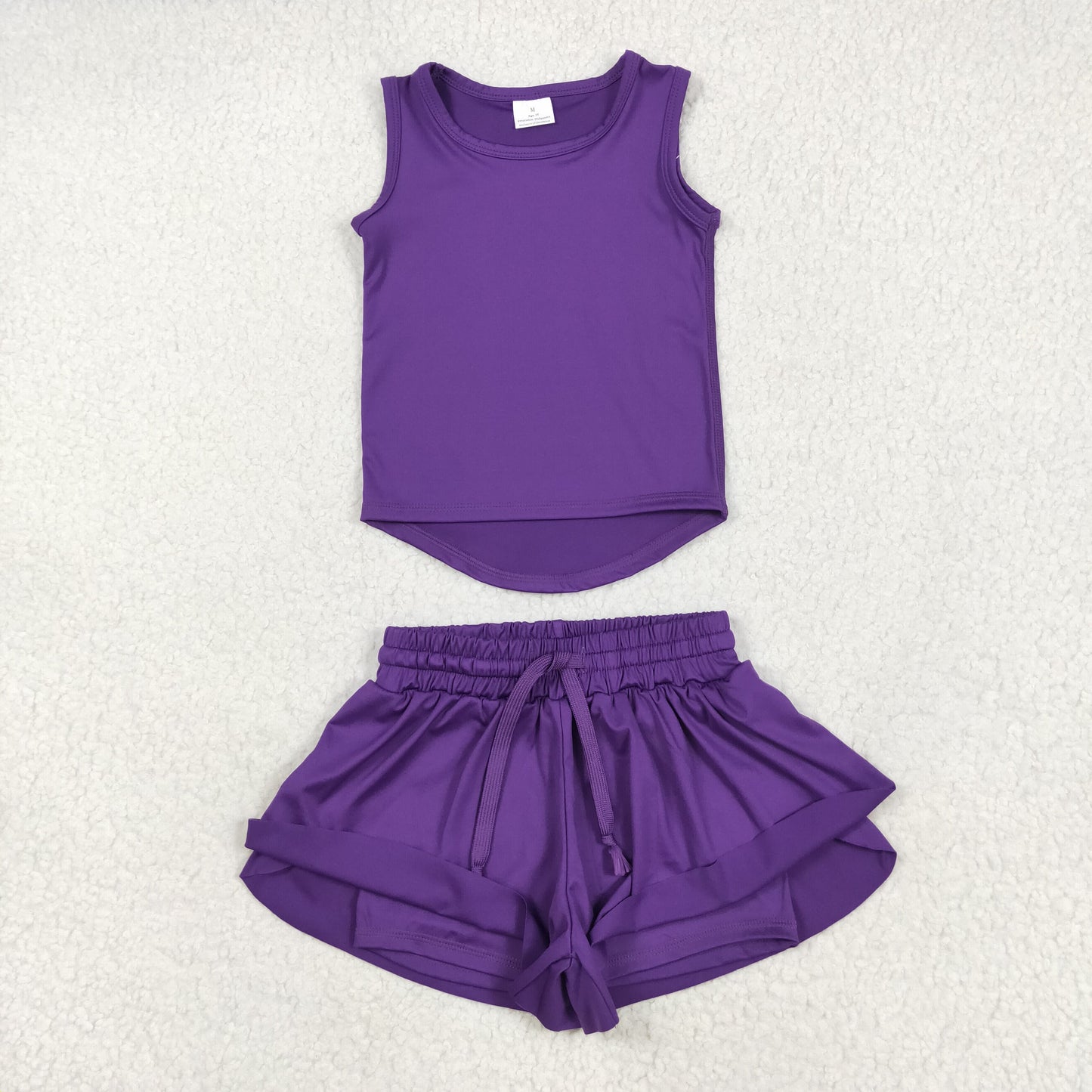 Baby Girl Purple Sleeveless Tops Skort Yoga Active Set RTS