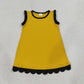 Sibling Baby Girls Kids Sleeveless Scallop Knee Length Dresses Cotton Clothes RTS
