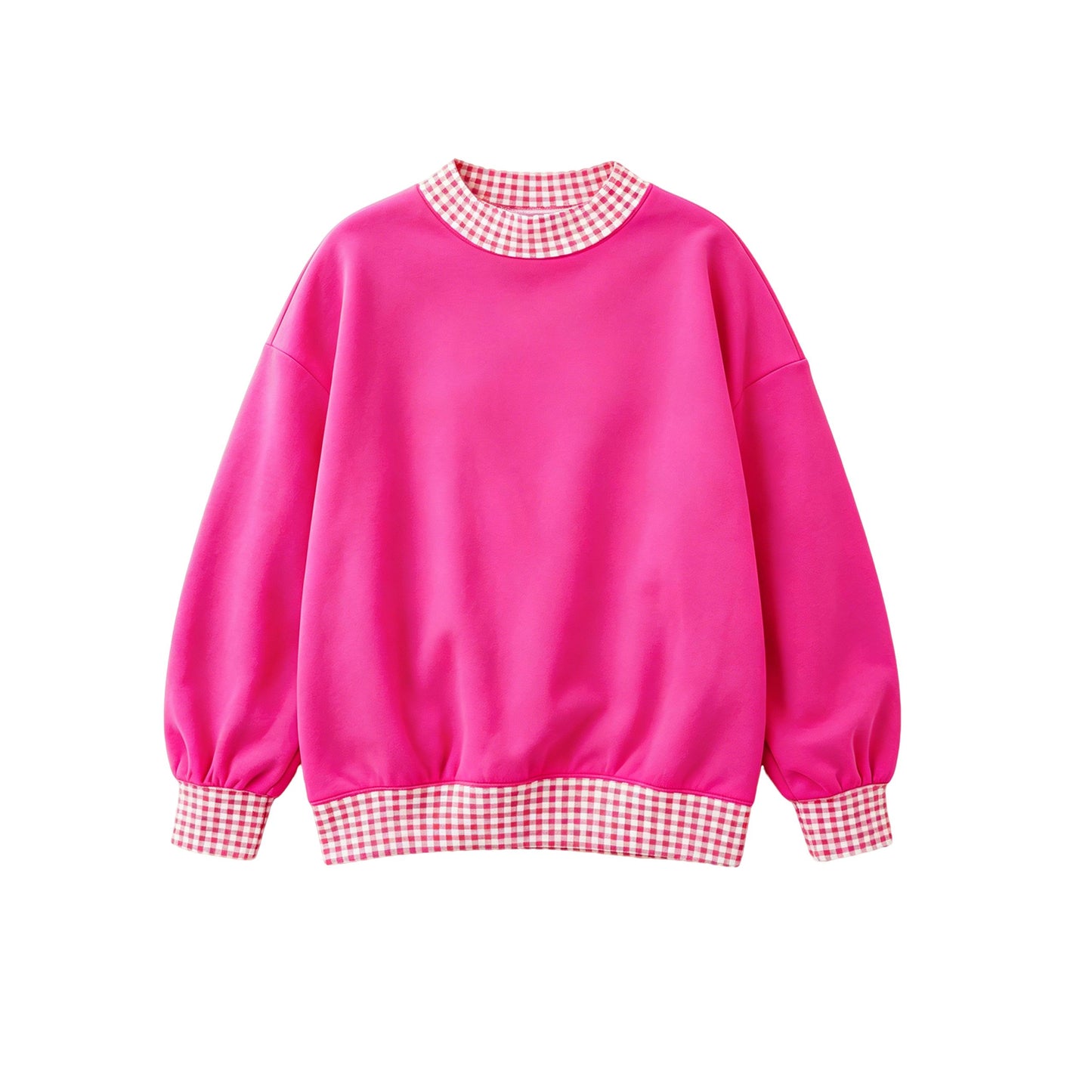 ( Moq 5 ) Preorder Adult Women Long Sleeves Shirt Tops Hot Pink Pullover Clothes
