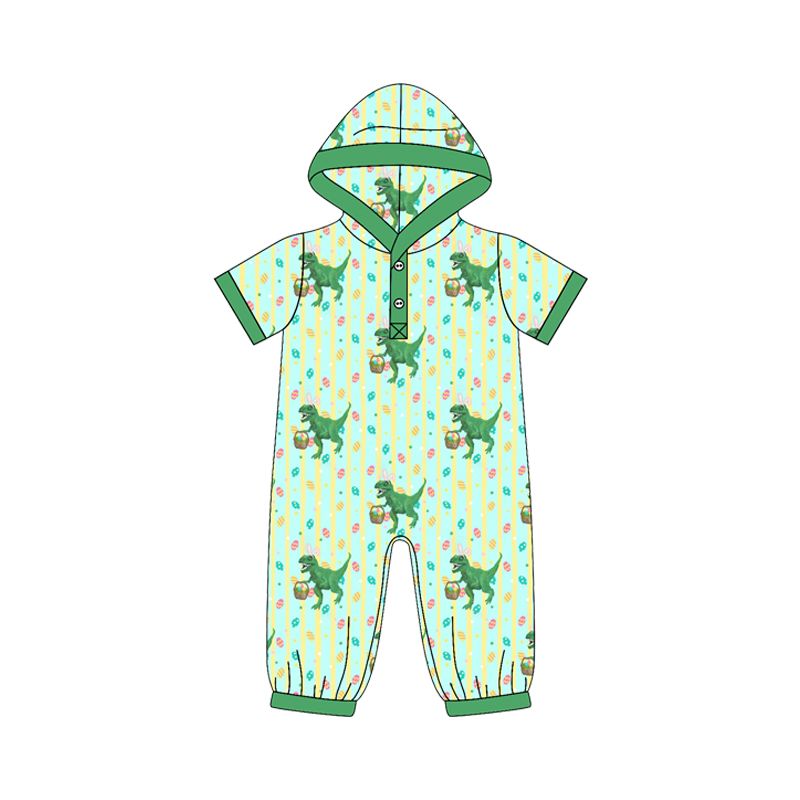 (Moq 5 ) Preorder Baby Boys Kids Dinosaurs Eggs Hoodie Romper Easter Clothes