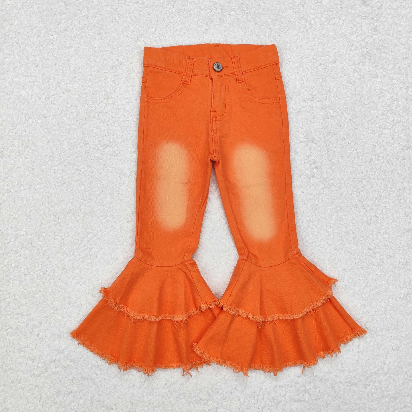 Baby Girl Orange Denim Bell Pants Jeans